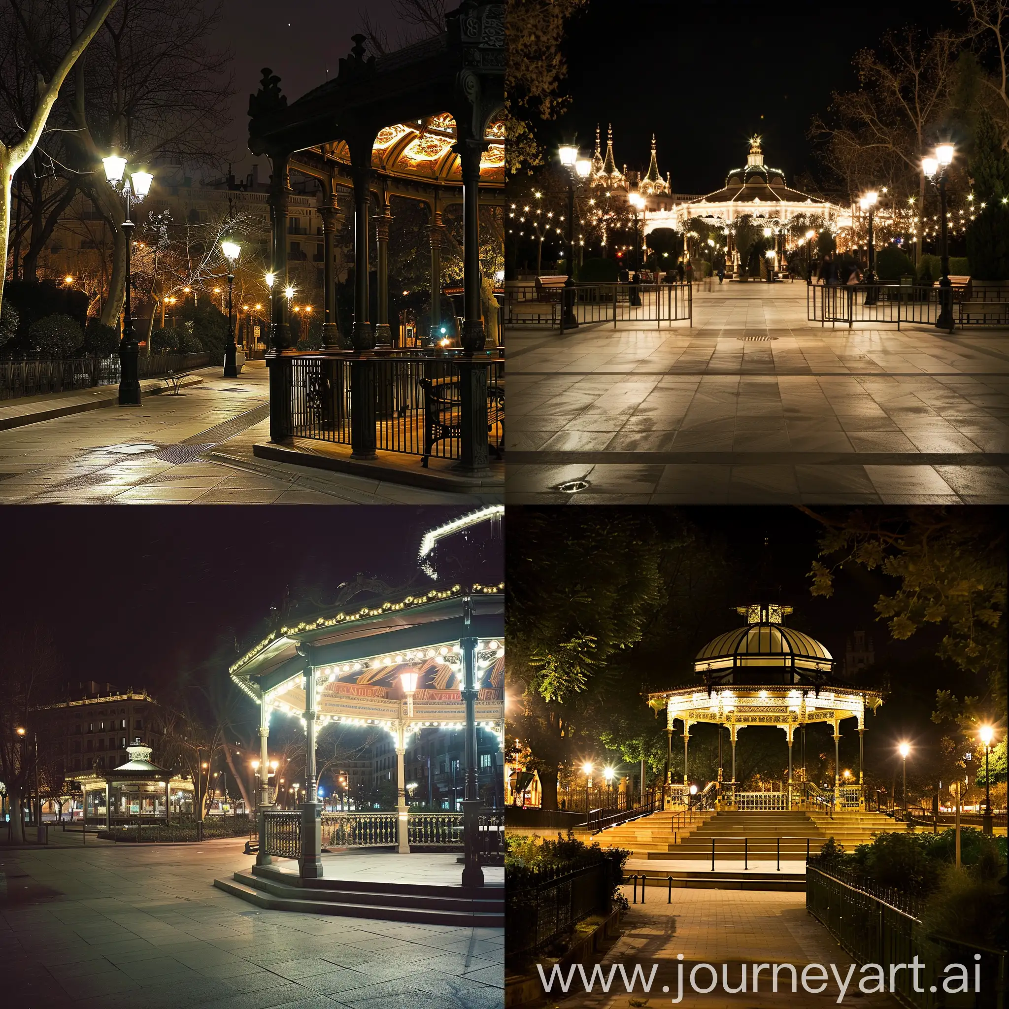 Vibrant-Night-Scene-of-Madrids-Iconic-Tourist-Spot