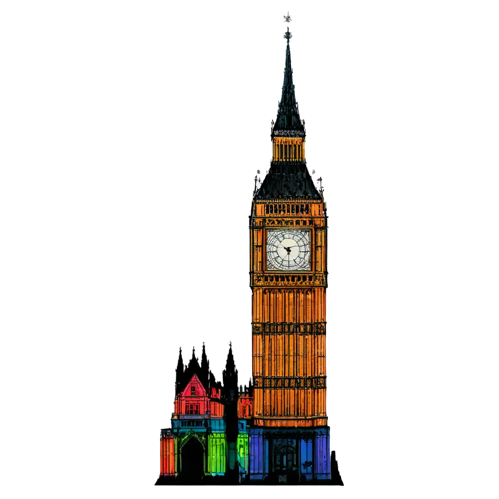 Vibrant-Colourful-UK-Landmark-PNG-Image-Perfect-for-Web-Designs-and-Print-Projects