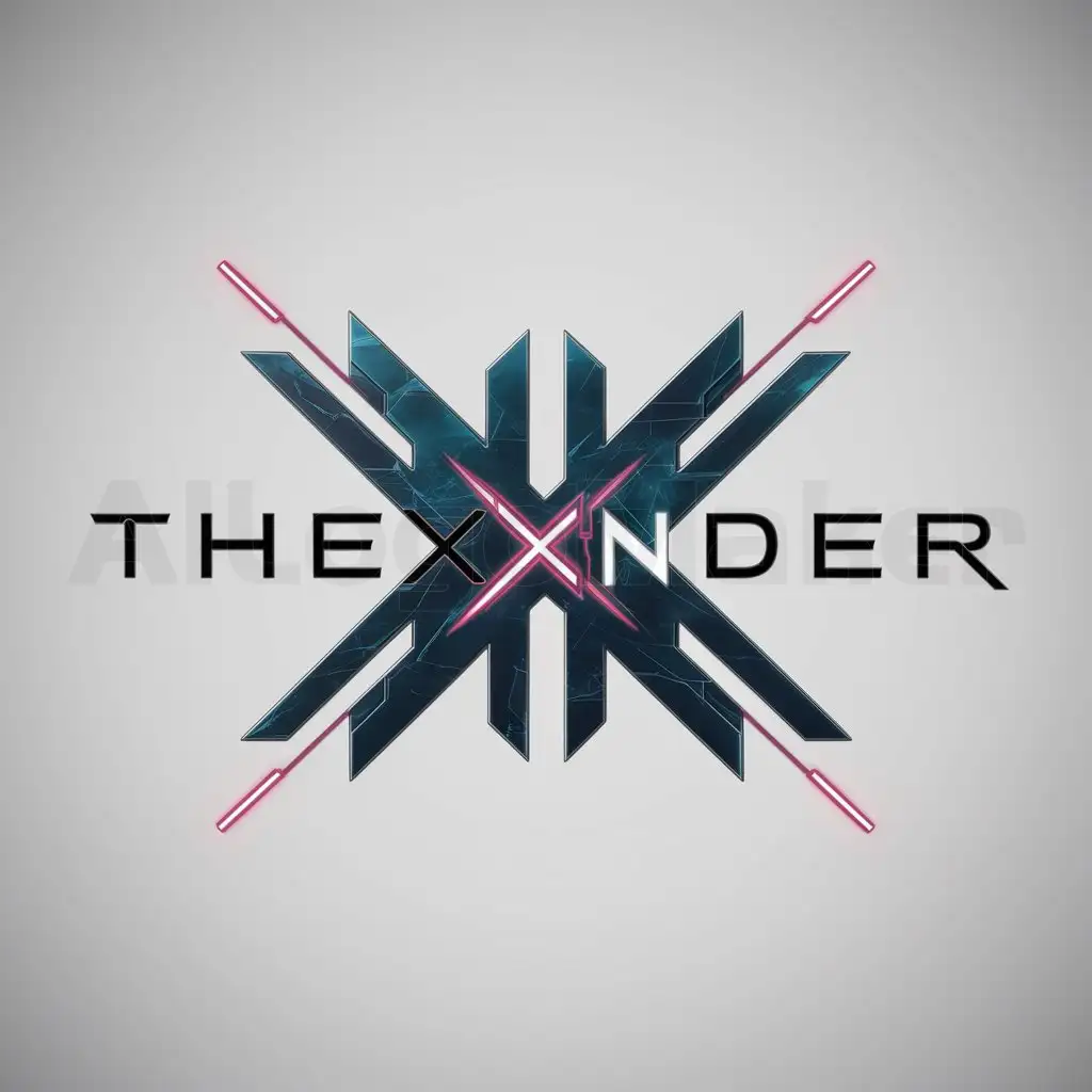 a logo design,with the text "theXVNDER", main symbol:cyberpunk style concept,complex,be used in Others industry,clear background