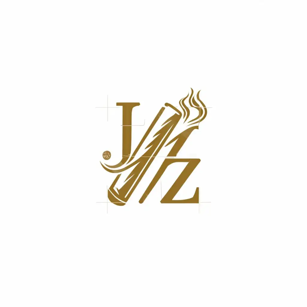 a logo design,with the text "JZ", main symbol:Cigar style,Moderate,clear background