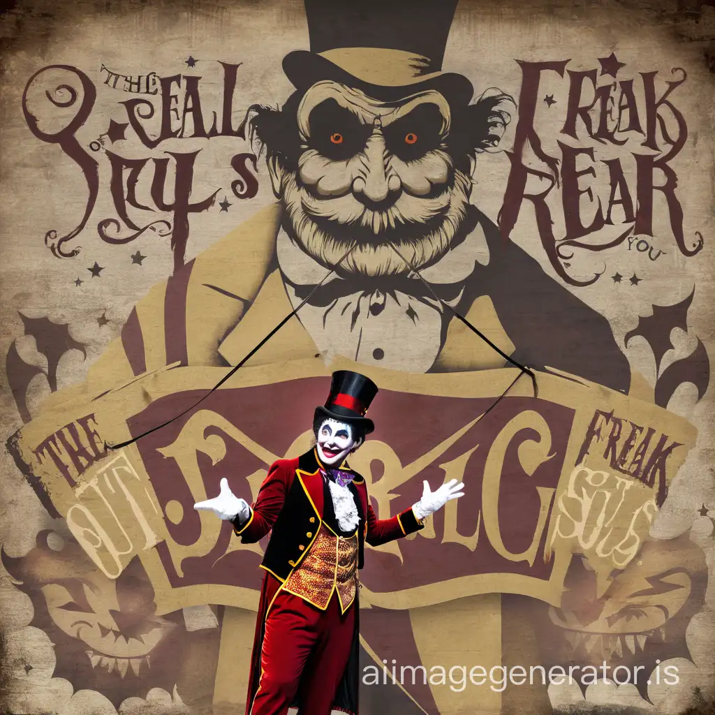 a ringmaster of the horror freak circus out to steal souls