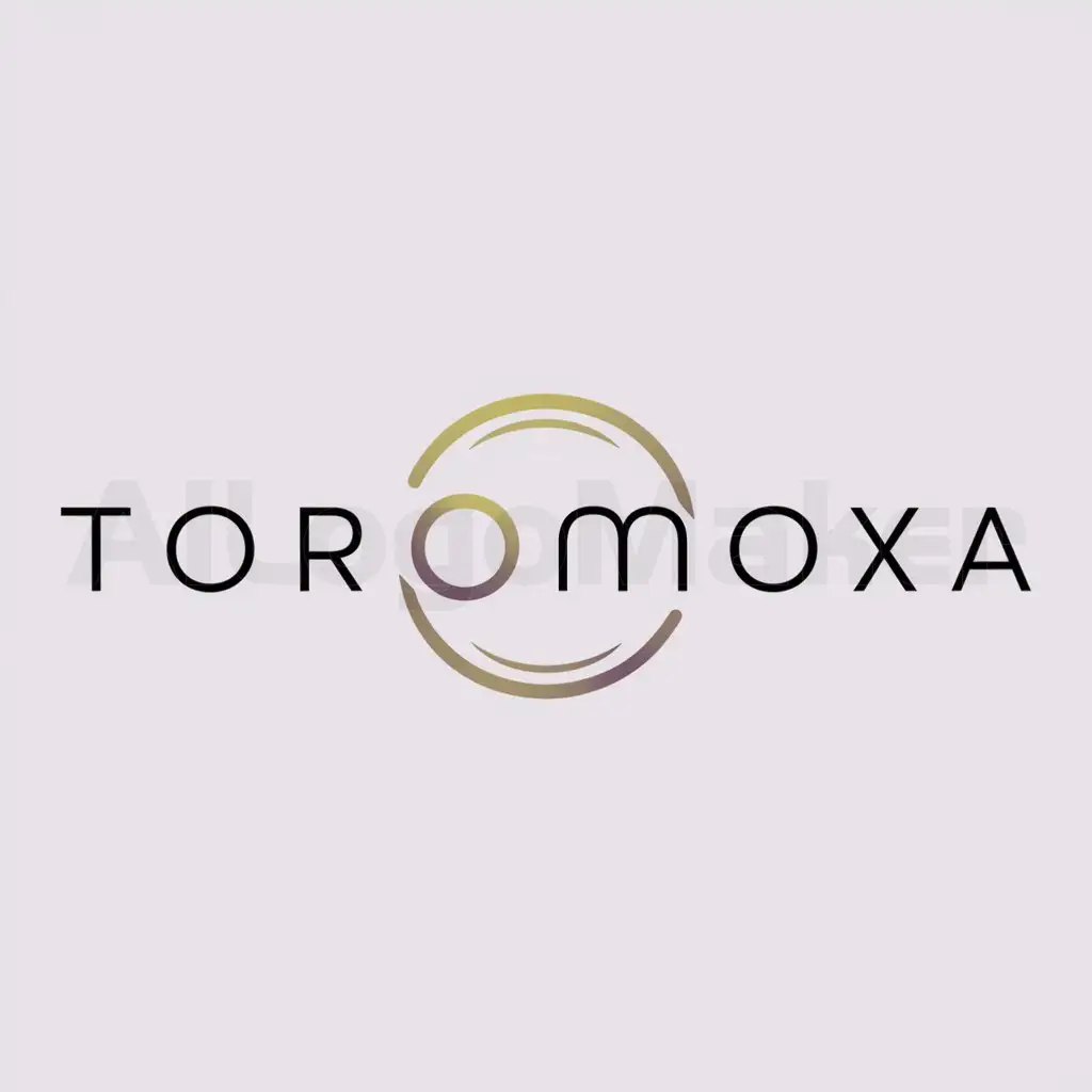 a logo design,with the text "toromoxa", main symbol:a circle,Moderate,be used in Internet industry,clear background