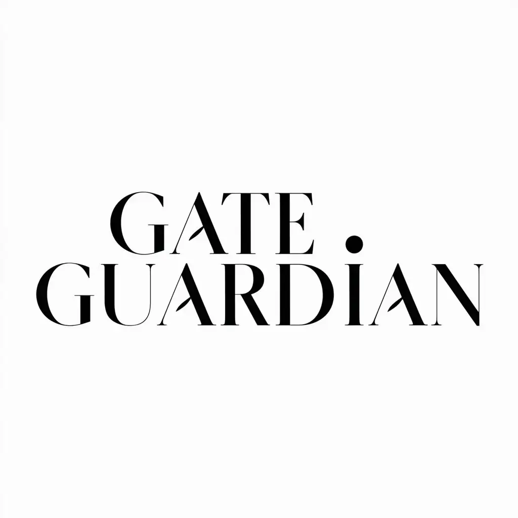 Сделай из слова GateGuardian  простой логотип без излишеств, минималистичный