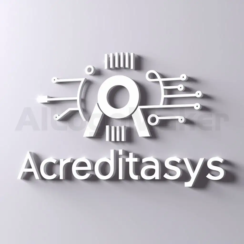 a logo design,with the text "acreditasys", main symbol:I want a logo for my company named Acreditasys something modern,complex,be used in Technology industry,clear background