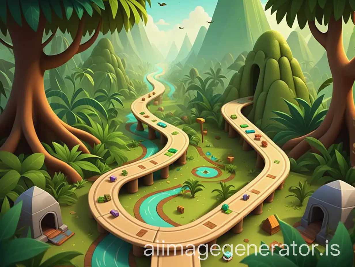 Adventurous-Kids-Playing-Holy-Jungle-Board-Game-on-the-Green-Road-to-Haven