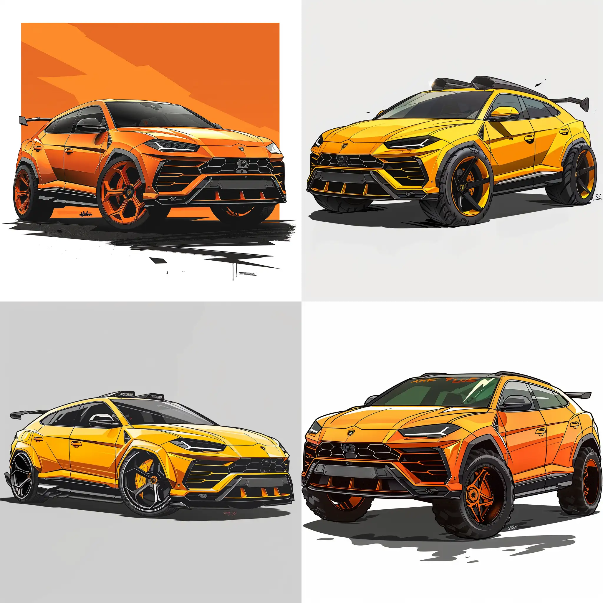 CARTOON LOUD HOUSE STYLE CARTOON LAMBORGHINI URUS