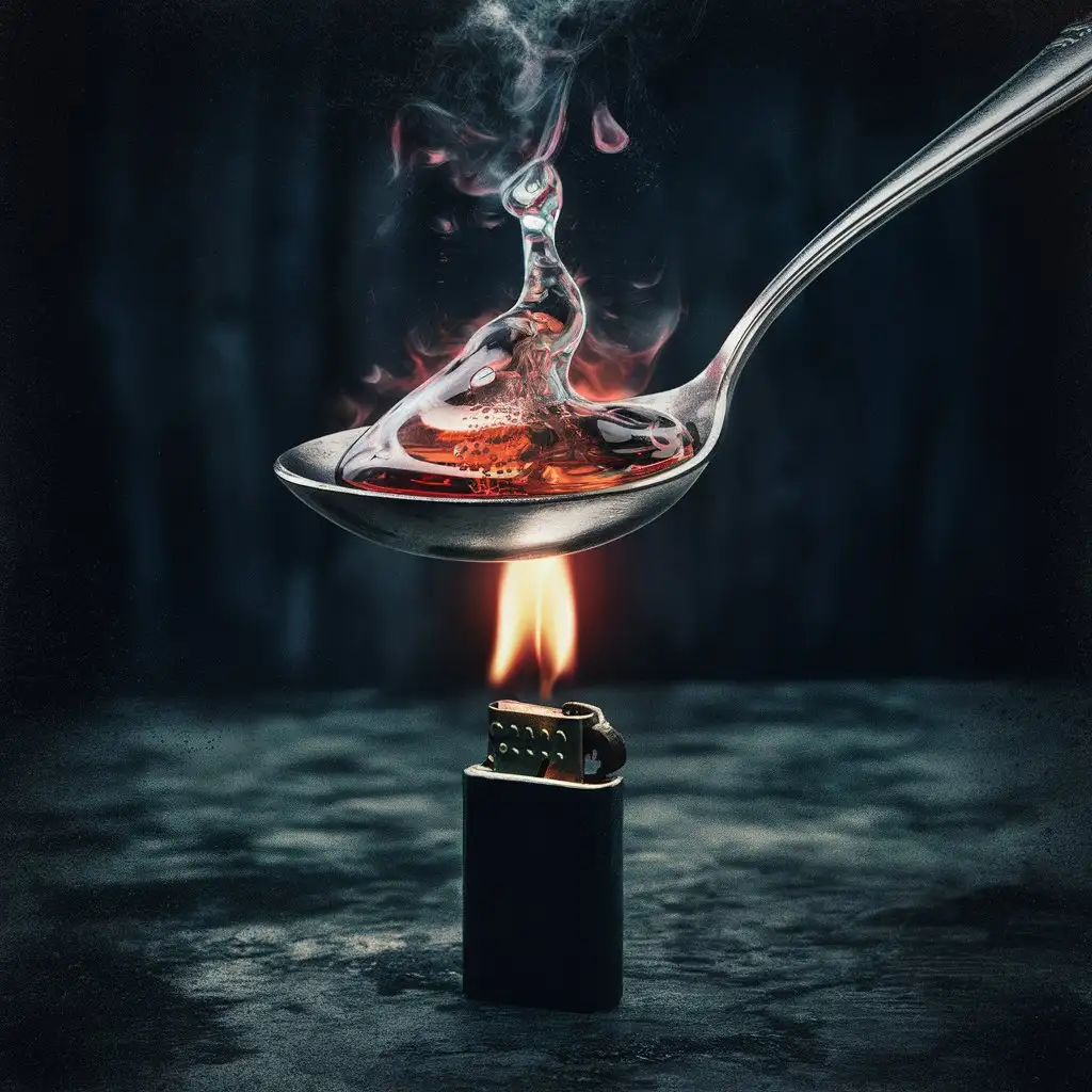 Boiling-Liquid-in-Spoon-Over-Lighter-Flame