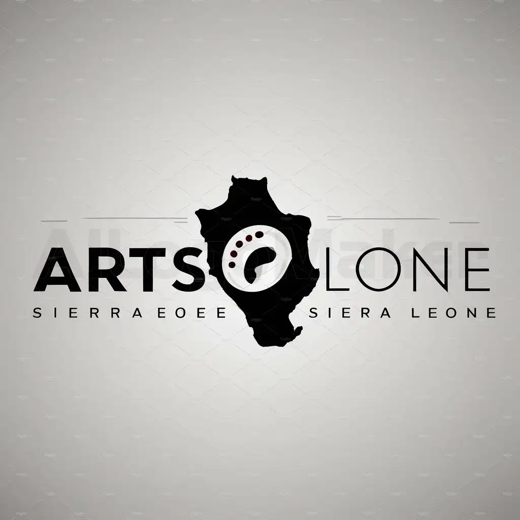 a logo design,with the text "ArtSalone", main symbol:Arts in Sierra Leone,Moderate,be used in Technology industry,clear background
