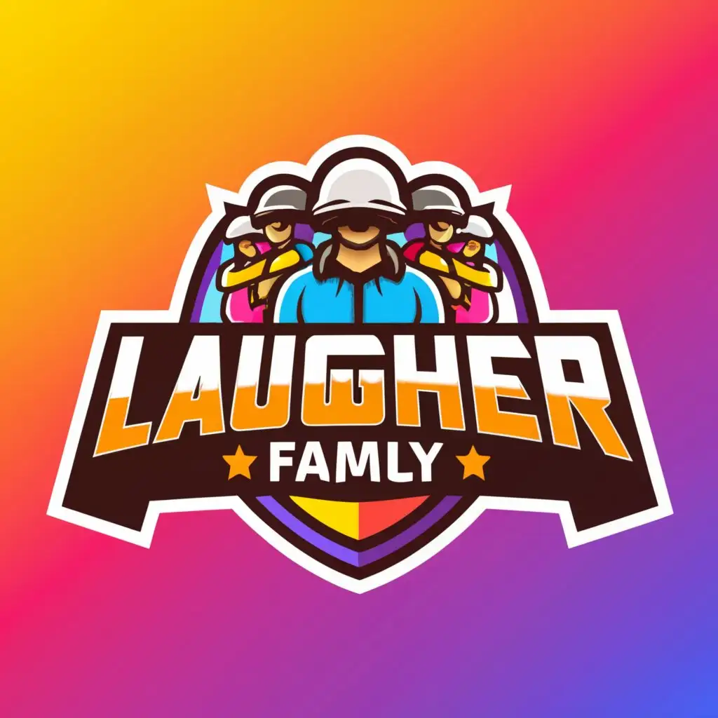 LOGO-Design-For-Laughter-Family-Playful-PUBG-Gaming-Emblem-on-Clear-Background