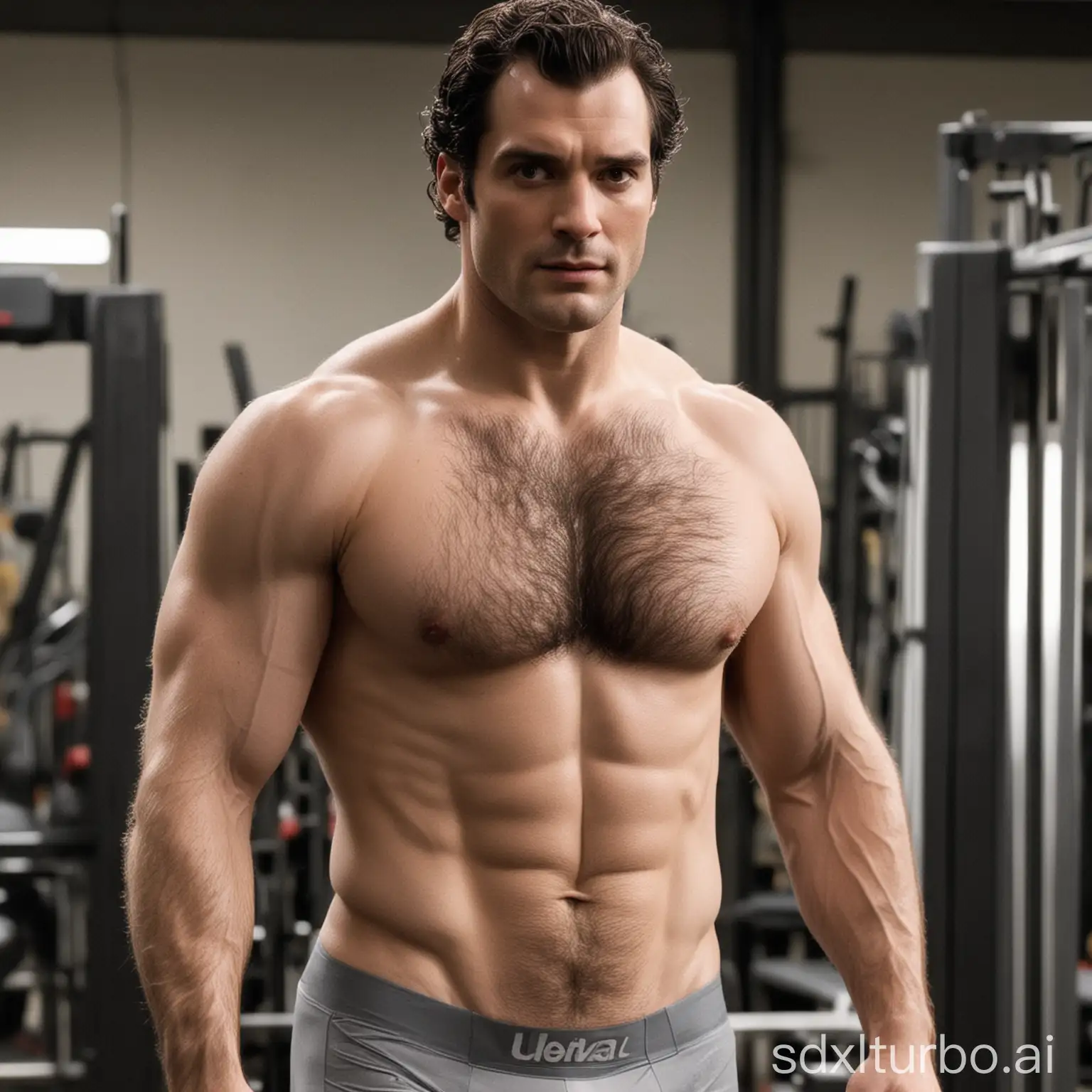 Henry-Cavill-Gym-Workout-Hairy-Chest-and-Tight-Underpants