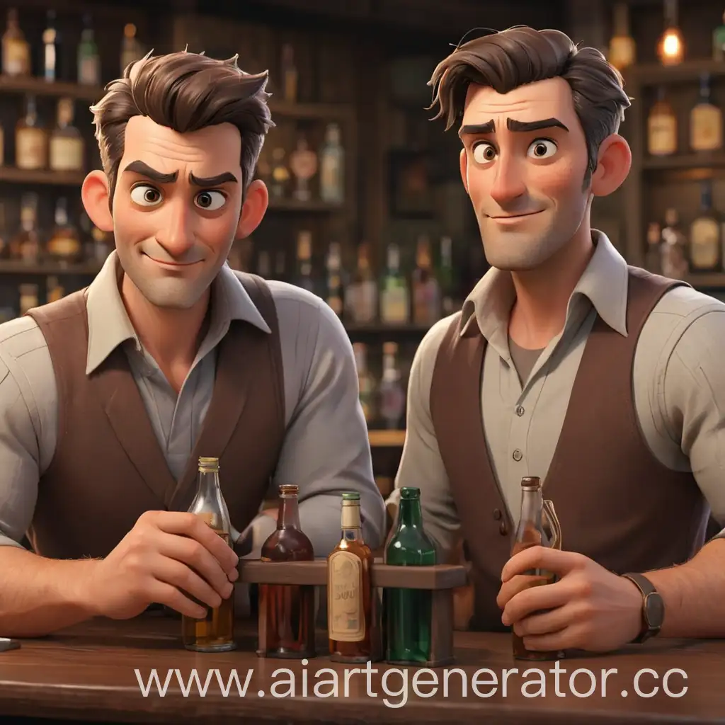 Animated-Men-Enjoying-Drinks-at-the-Bar