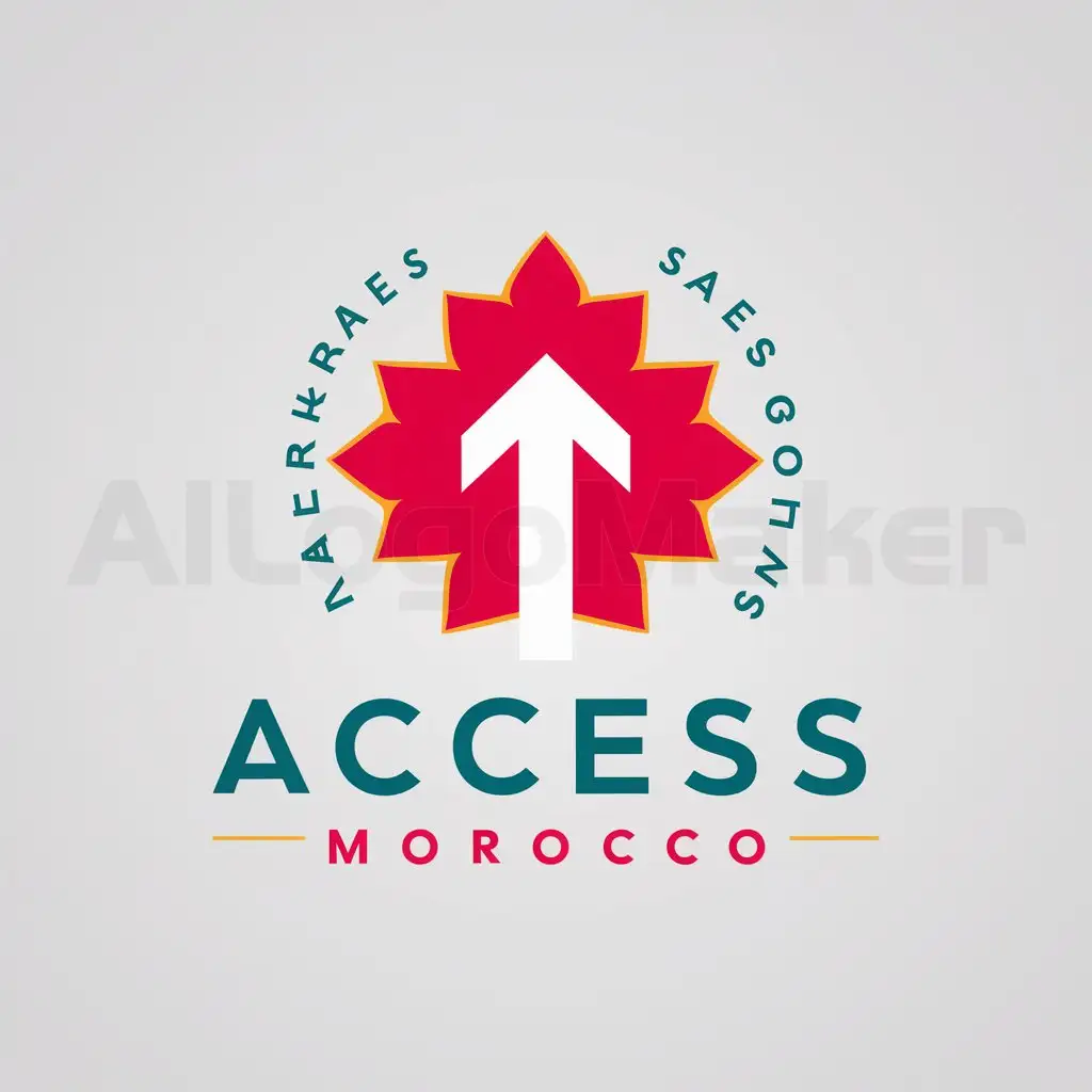 a logo design,with the text "Access Morocco", main symbol:Sales up,complex,be used in Others industry,clear background