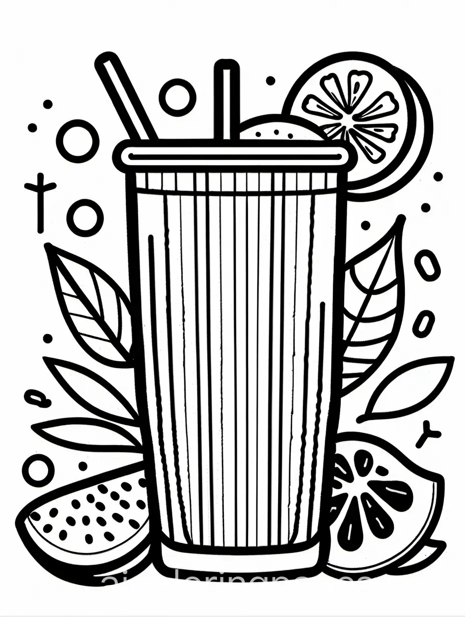 Smoothie-Popsicles-Line-Drawing-Coloring-Page
