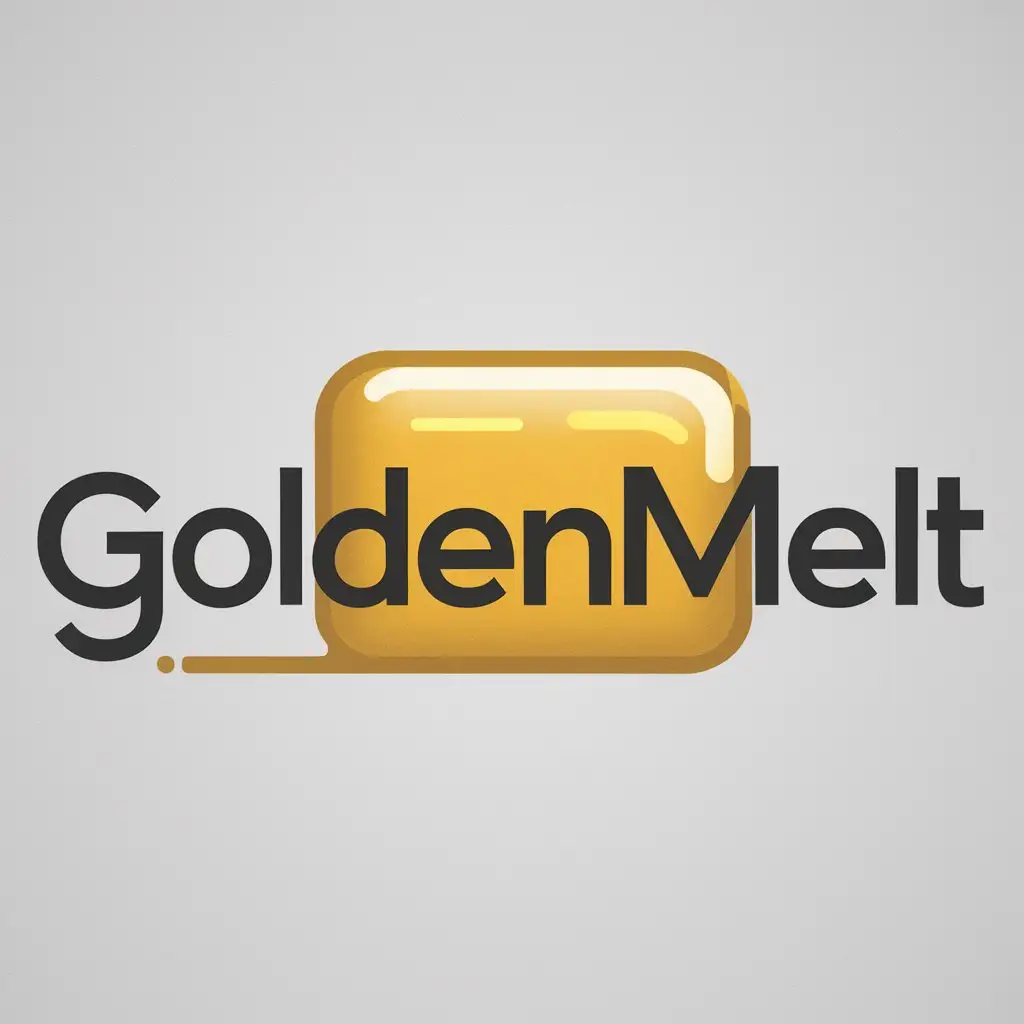 a logo design,with the text "GoldenMelt", main symbol:Butter lustrous looking delicious,Moderate,clear background