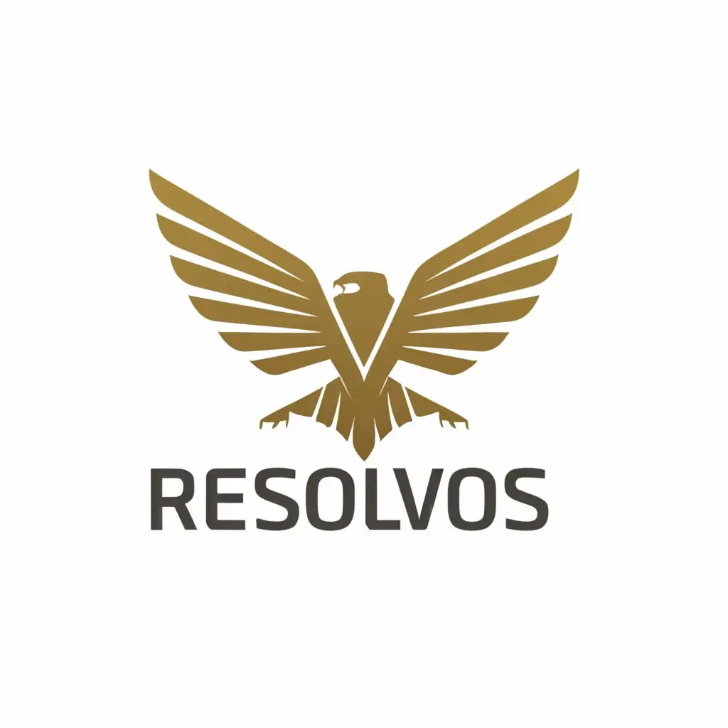 a logo design,with the text "Resolvos", main symbol:eagle,Moderate,be used in Technology industry,clear background