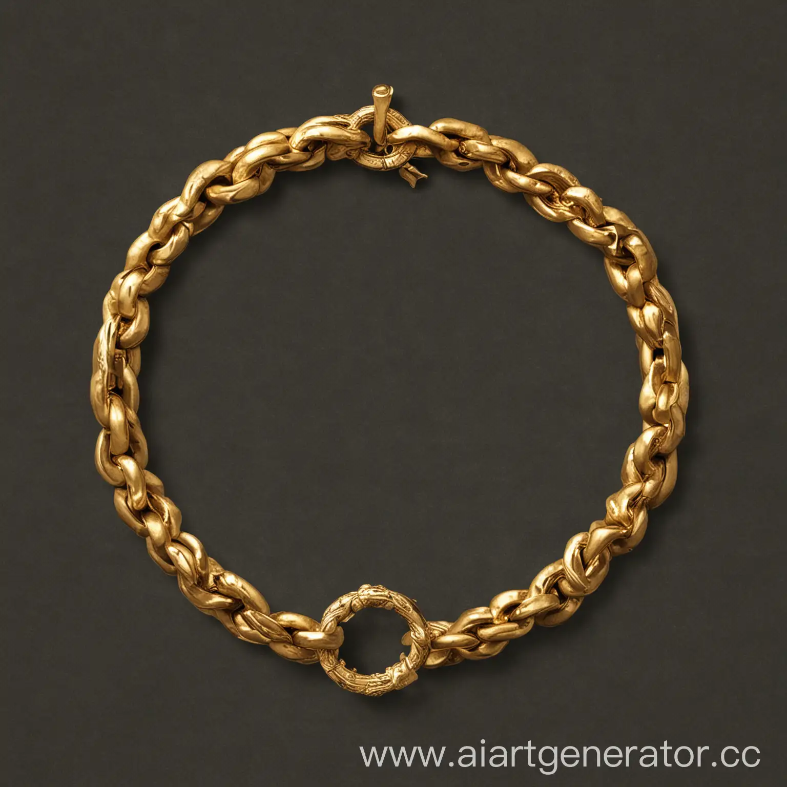 Person-Holding-Golden-Chain-without-Stones