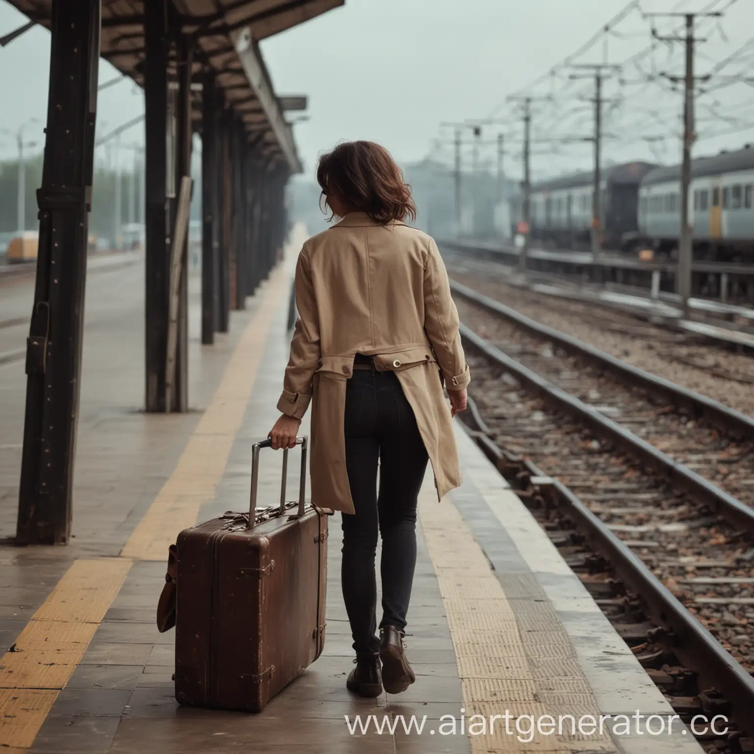 Young-Girl-Walking-with-Suitcase-on-Train-Platform