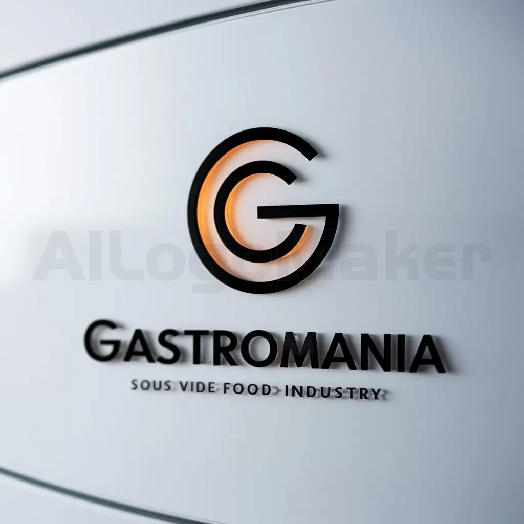 a logo design,with the text "GastroMania", main symbol:letter G,Minimalistic,be used in Sous vide food industry,clear background