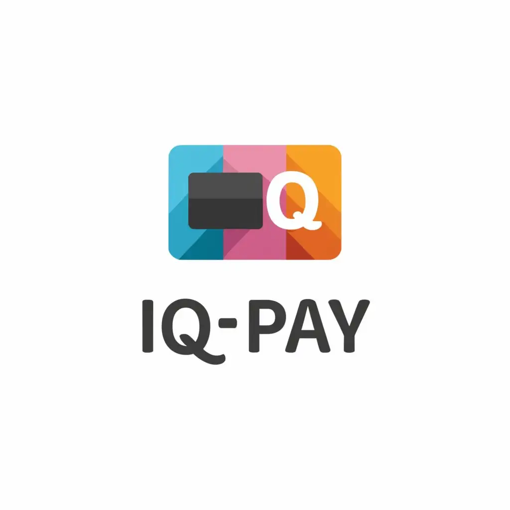 a logo design,with the text "IQ Pay", main symbol:Make the logo inspired by bank cards, simple, and with a modern and contemporary feel,Moderate,be used in Finance industry,clear background