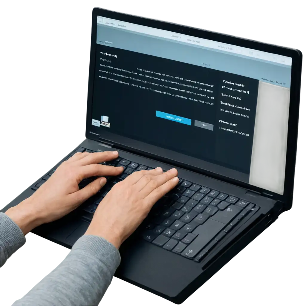 Elevate-Your-Digital-Experience-with-a-HighQuality-PNG-Image-of-Typing-on-Computer