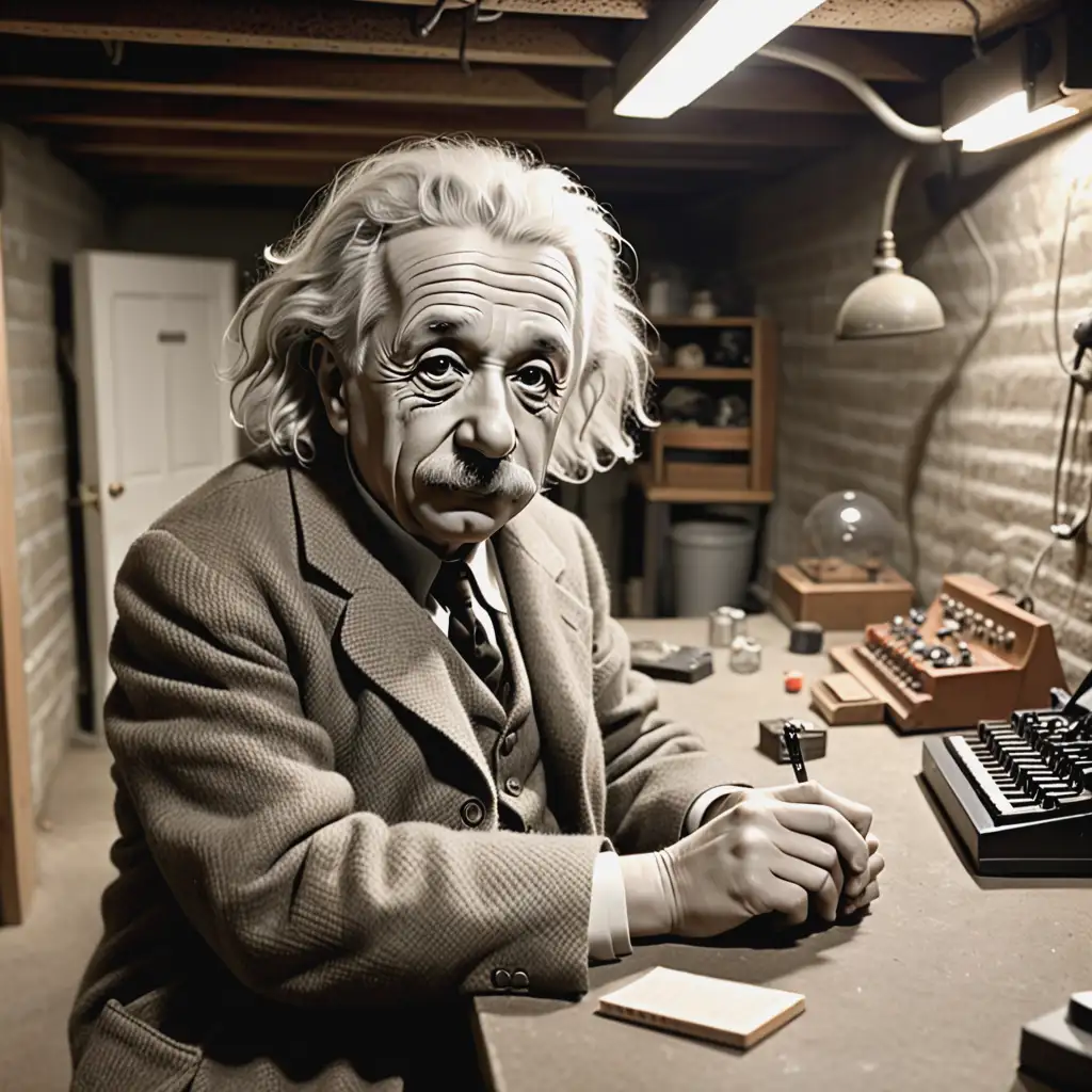 Einstein living in the basement