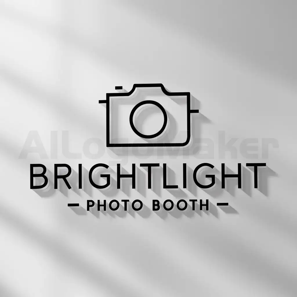 a logo design,with the text "Brightlight Photo Booth", main symbol:Modern and Minimalistic Logo,Minimalistic,be used in Others industry,clear background