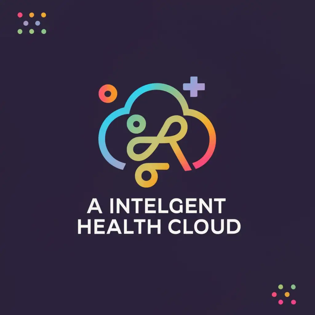 a logo design,with the text "AI Intelligent Health Cloud", main symbol:Letter A, letter I, healthcare,complex,be used in Technology industry,clear background