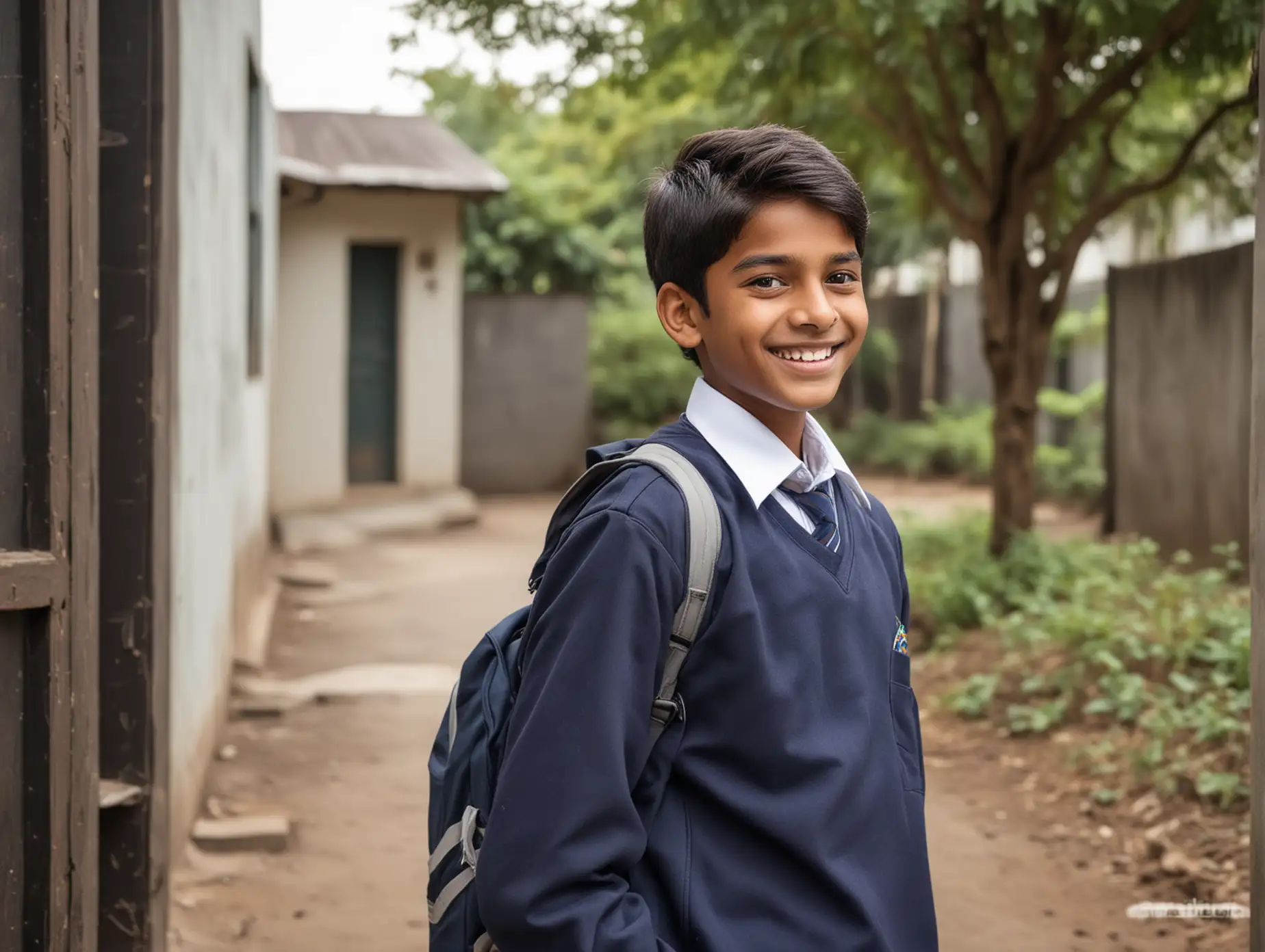 Confident-Grade-7-Indian-Boy-Smiling-in-School-Uniform-Outdoors
