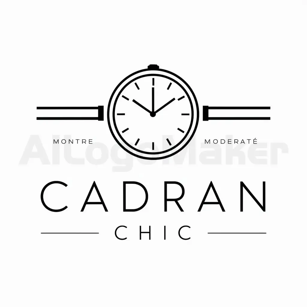 a logo design,with the text "Cadran chic", main symbol:Montre,Moderate,be used in Others industry,clear background