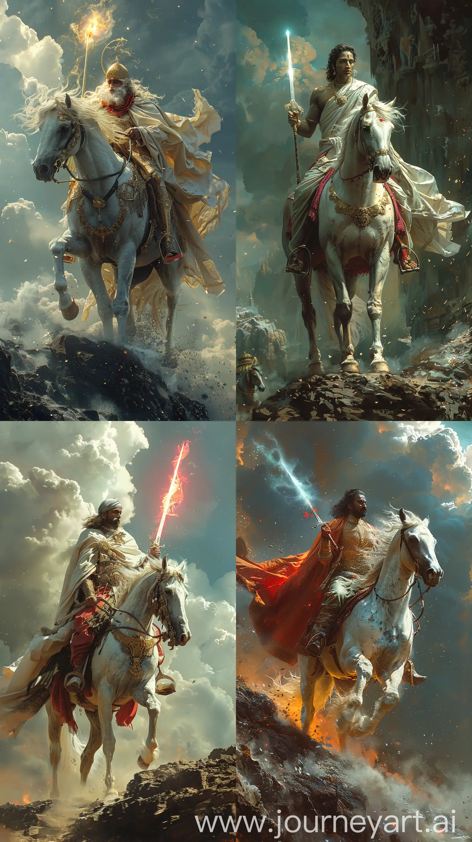 Epic-Fantasy-Art-of-Hindu-God-Kalki-on-Majestic-White-Horse-with-Glowing-Sword