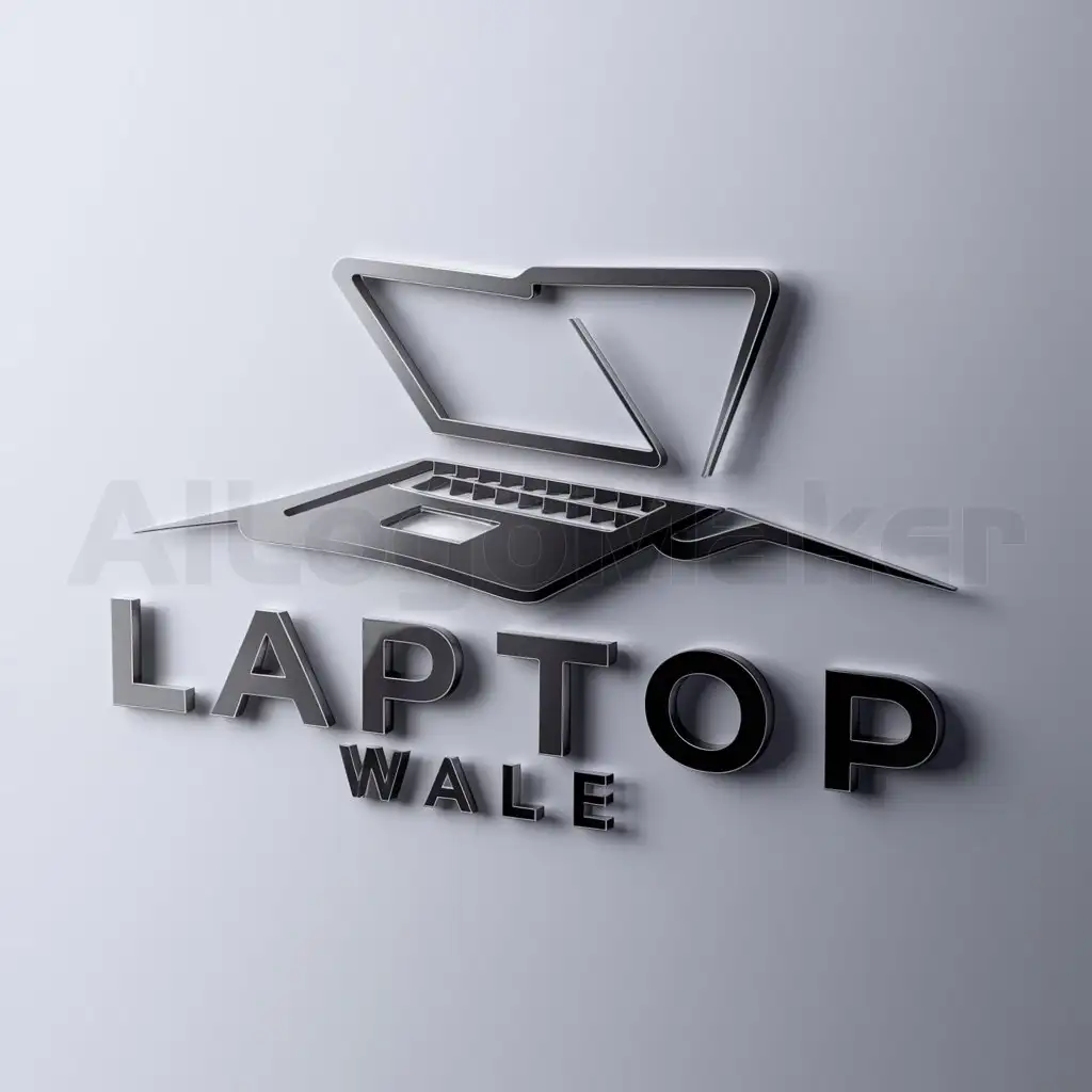 a logo design,with the text "Laptop Wale", main symbol:laptop professional logo carecter wiselogo,complex,be used in Technology industry,clear background