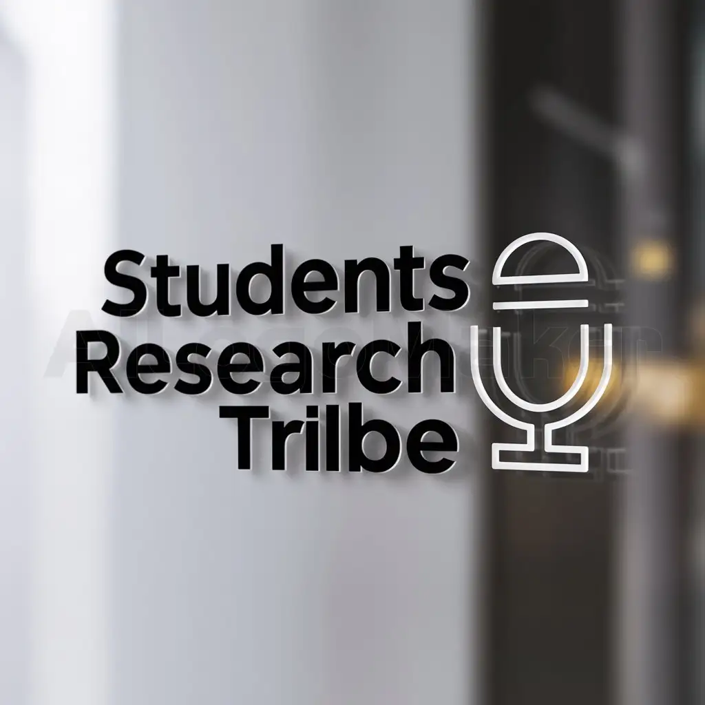 a logo design,with the text "students research tribe", main symbol:podcast studio,Minimalistic,be used in podcast studio industry,clear background