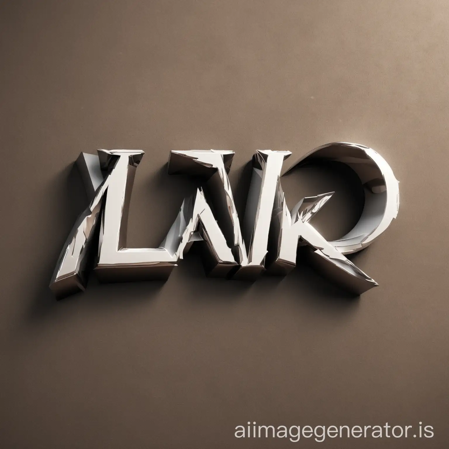 create a 3d logo name LX CREATION