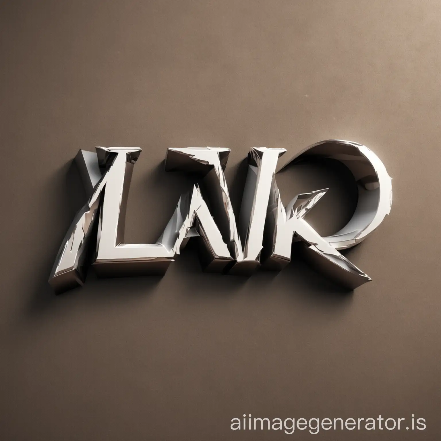 create a 3d logo name LX CREATION
