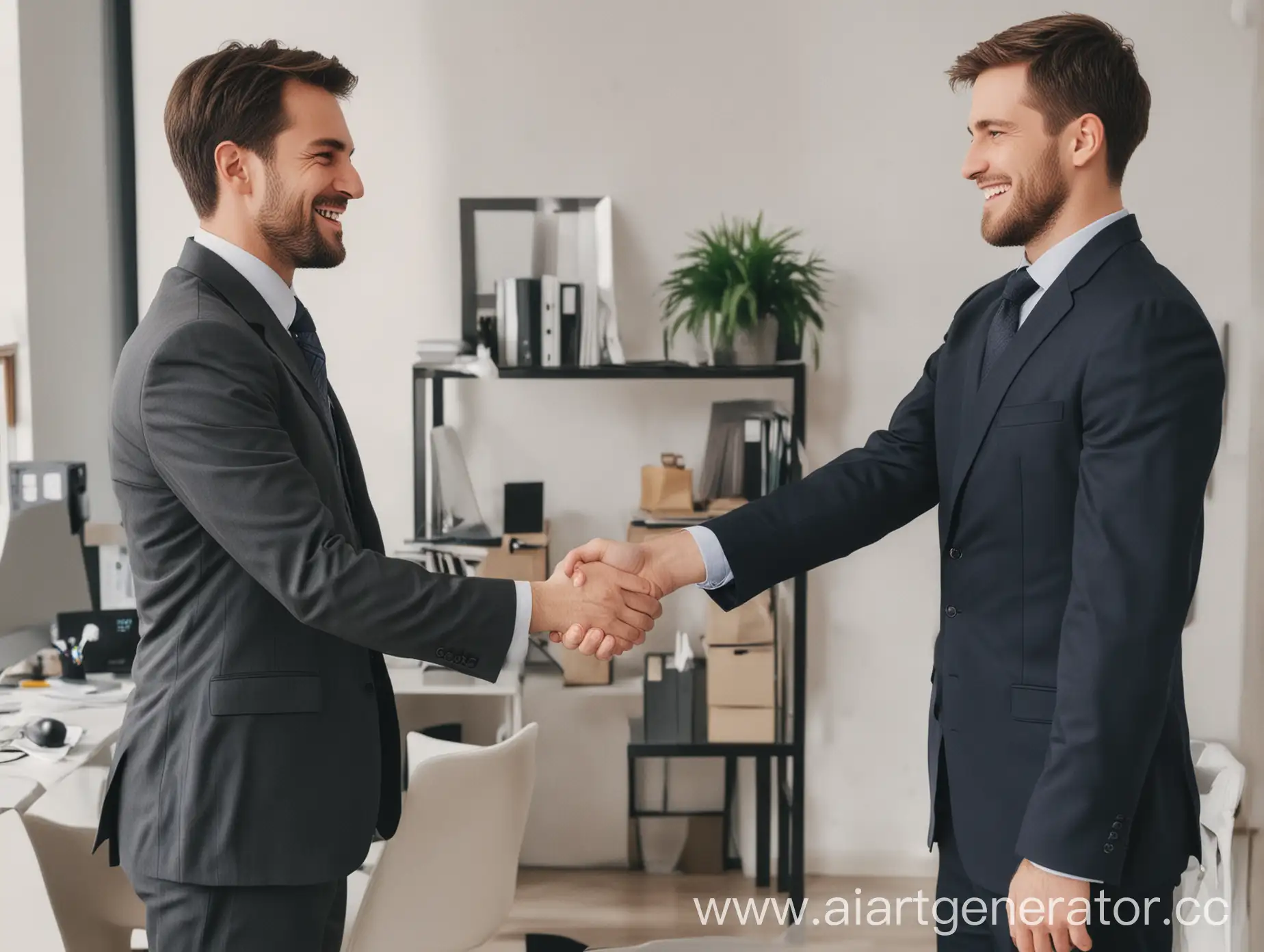 Two-Businessmen-Shaking-Hands-in-Office-Successful-Deal-Celebration