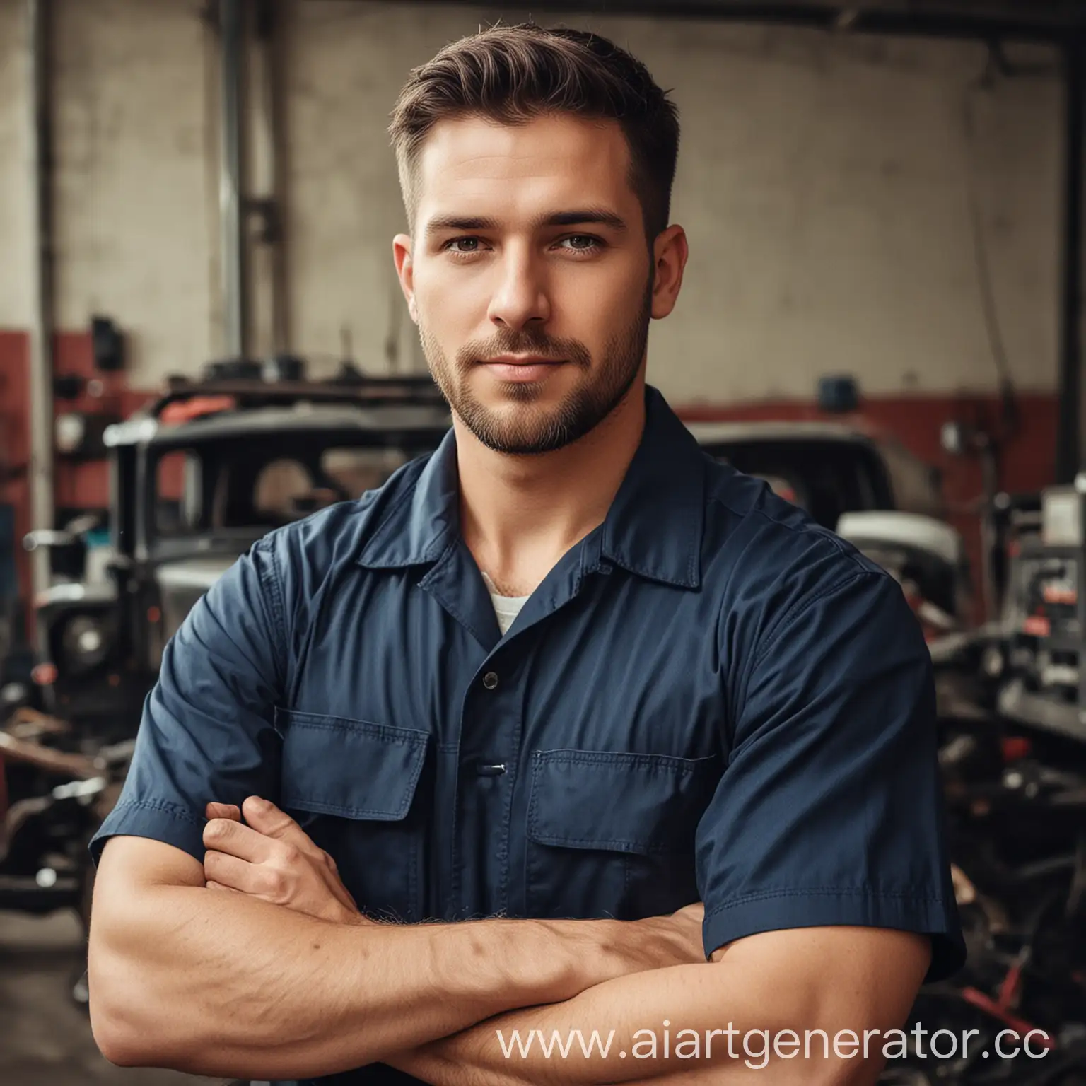 Professional-Mechanic-in-Work-Uniform-Fixing-Car-Engine