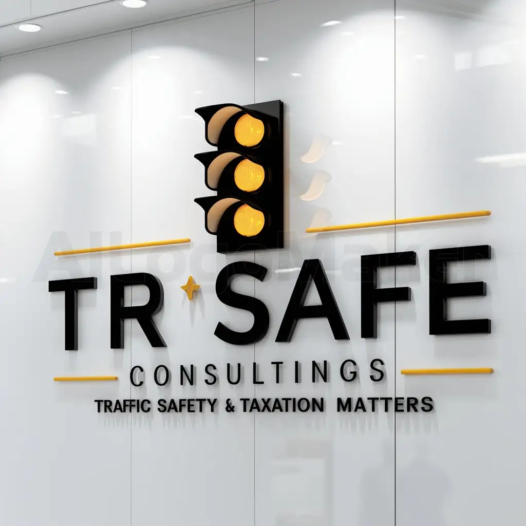 a logo design,with the text "Trisafe consultings", main symbol:Traffic safety and taxation,Moderate,be used in Legal industry,clear background