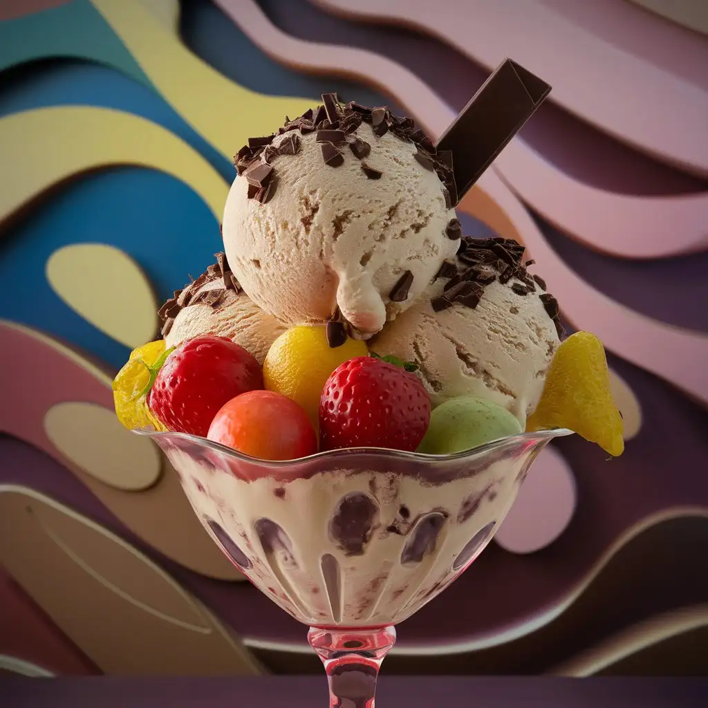 Delicious-Ice-Cream-Dessert-with-Chocolate-and-Fruits-in-3D