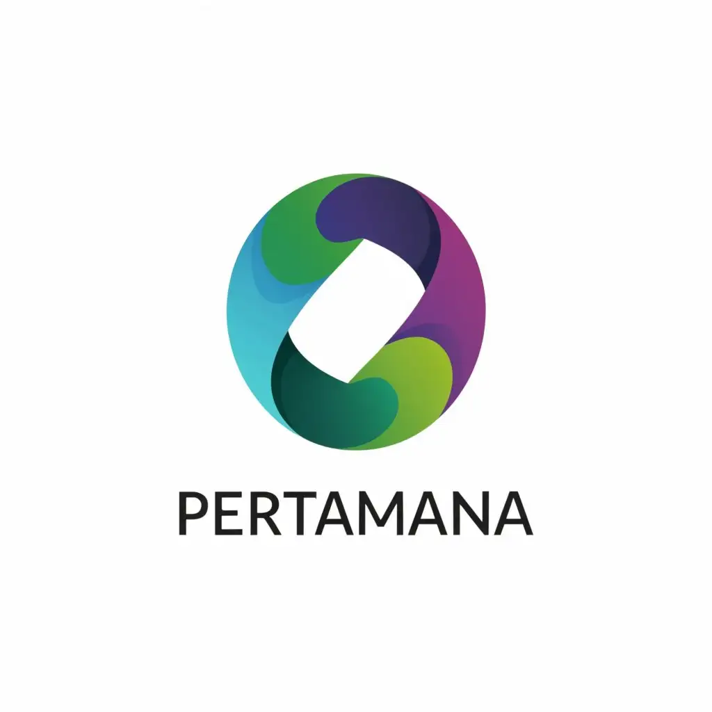 a logo design,with the text "Pertamana", main symbol:Infinity,Minimalistic,clear background
