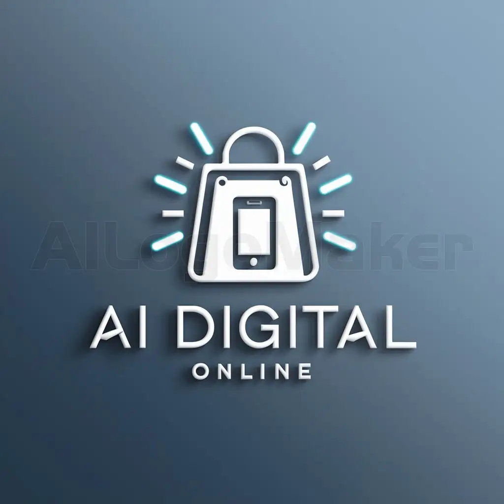 a logo design,with the text "AI Digital Online", main symbol:electronic store,Moderate,clear background
