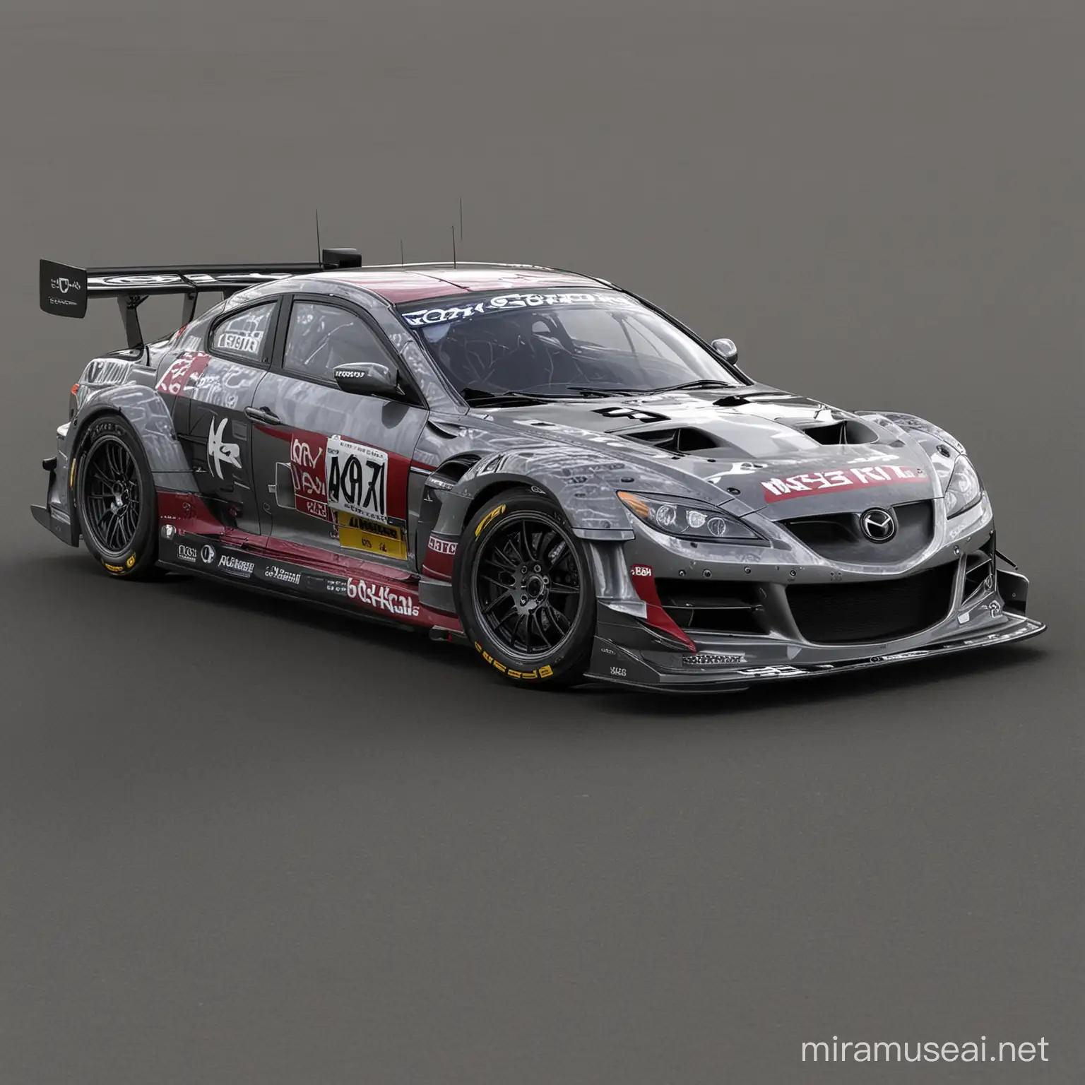 Mazda RX8 DTM Racing Car in Dynamic Action