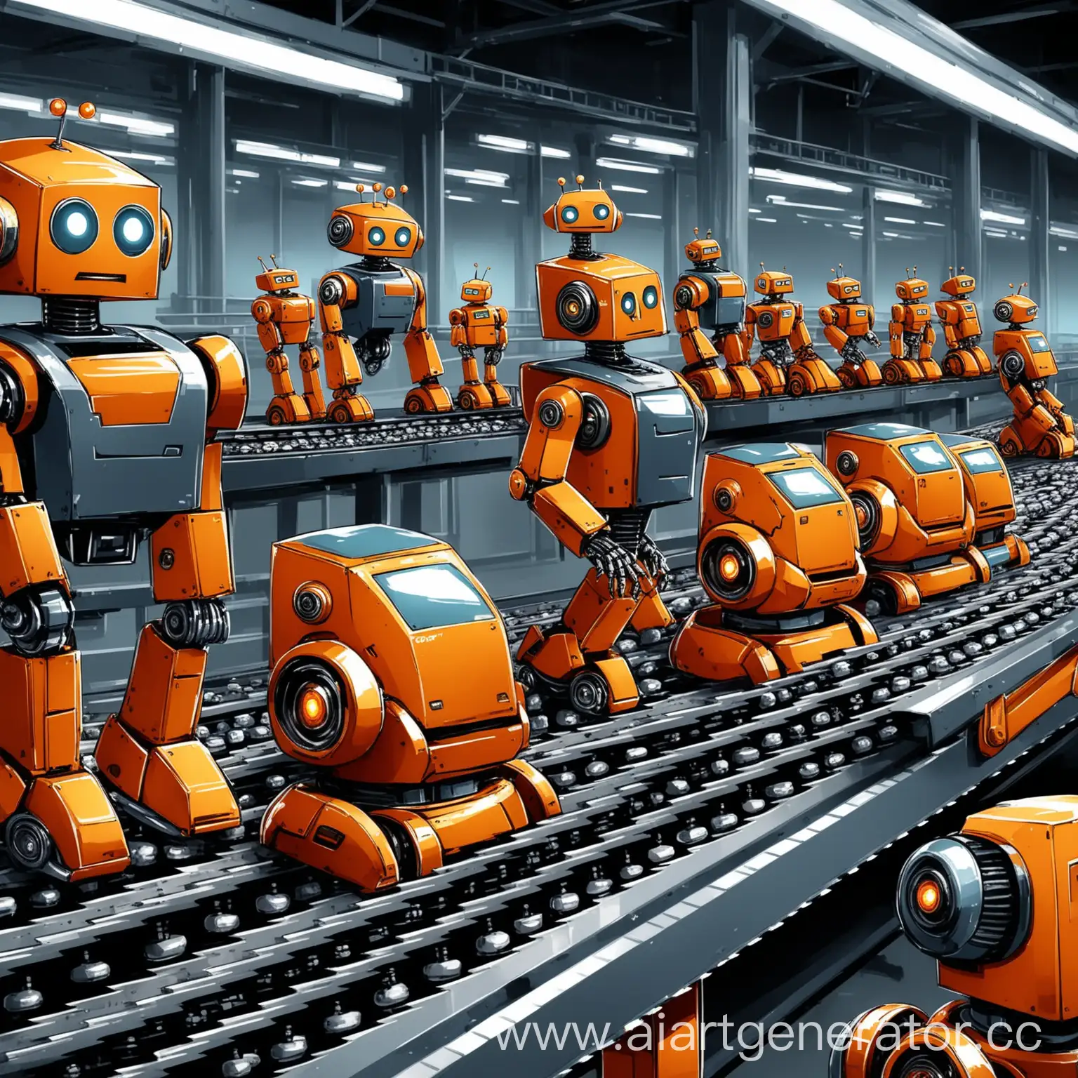 Robot-Fedy-Riding-Conveyor-Among-Identical-Robots