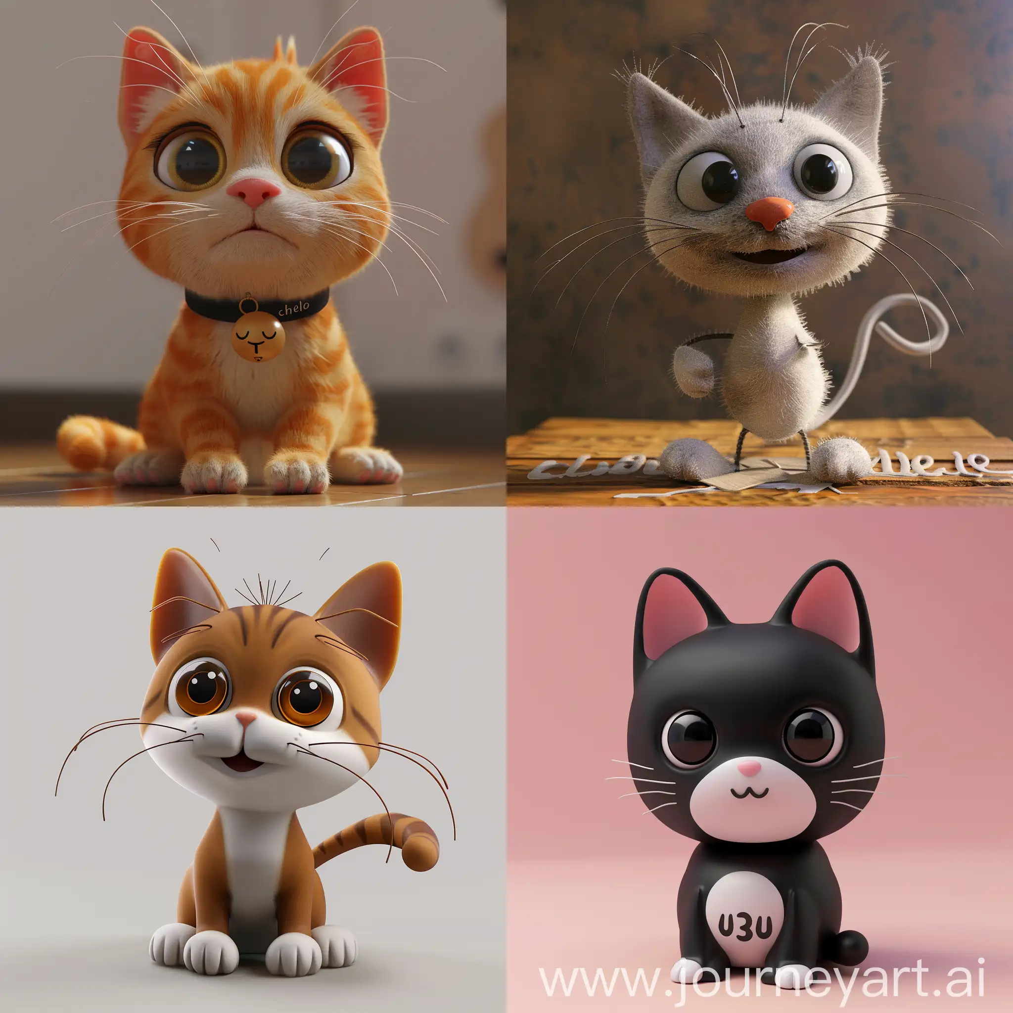 Playful-3D-Cat-Sculpture-in-Hello-World-Setting