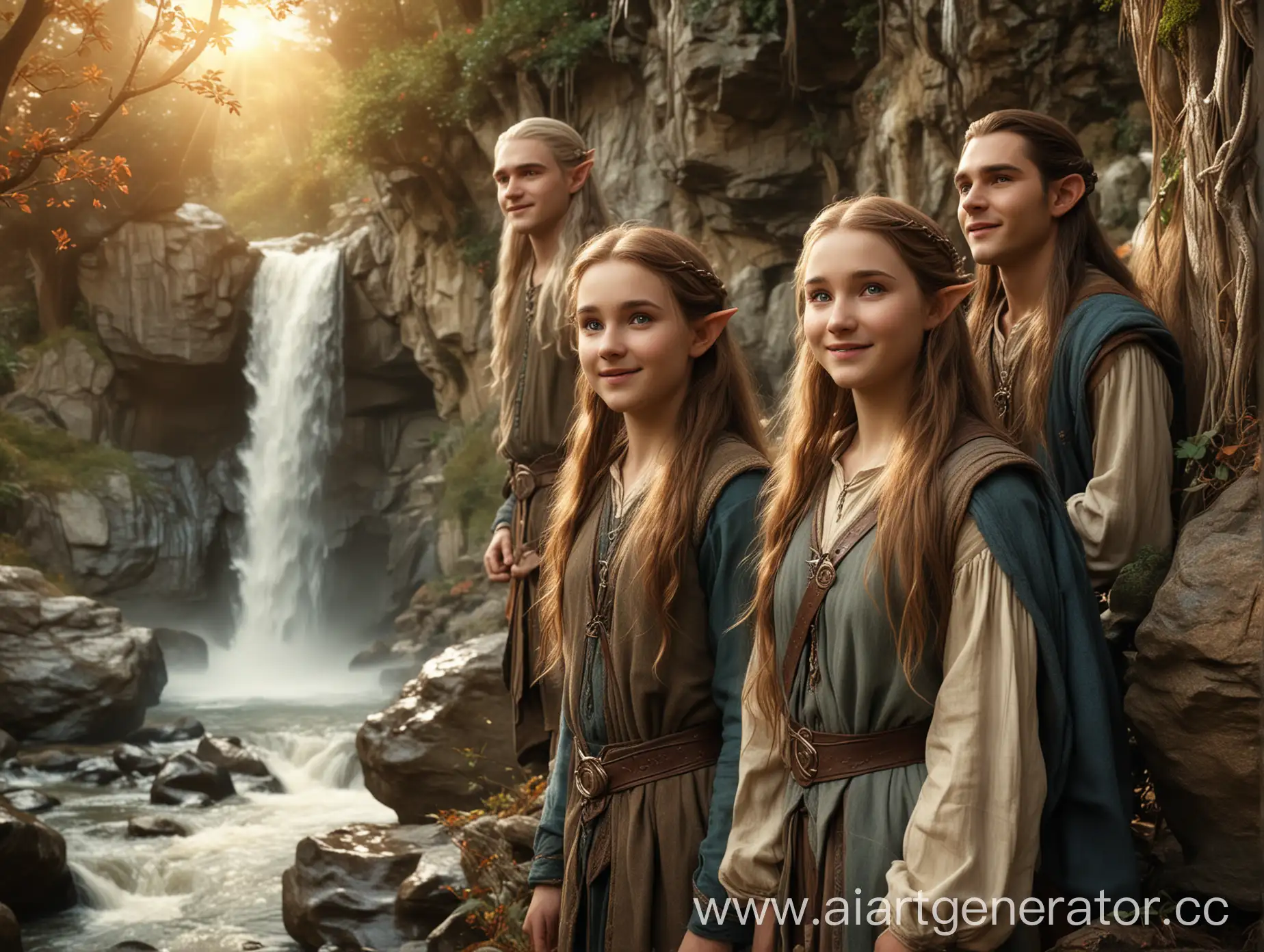 Elven-Gathering-by-Enchanted-Waterfall-in-MiddleEarth