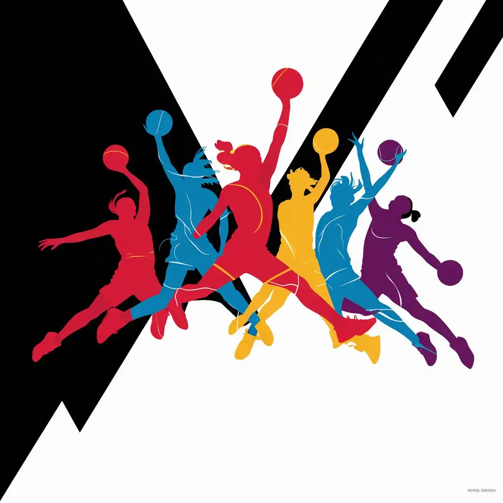 Dynamic Female Basketball Players Silhouetted in Fiery Colors WNBA Official Site