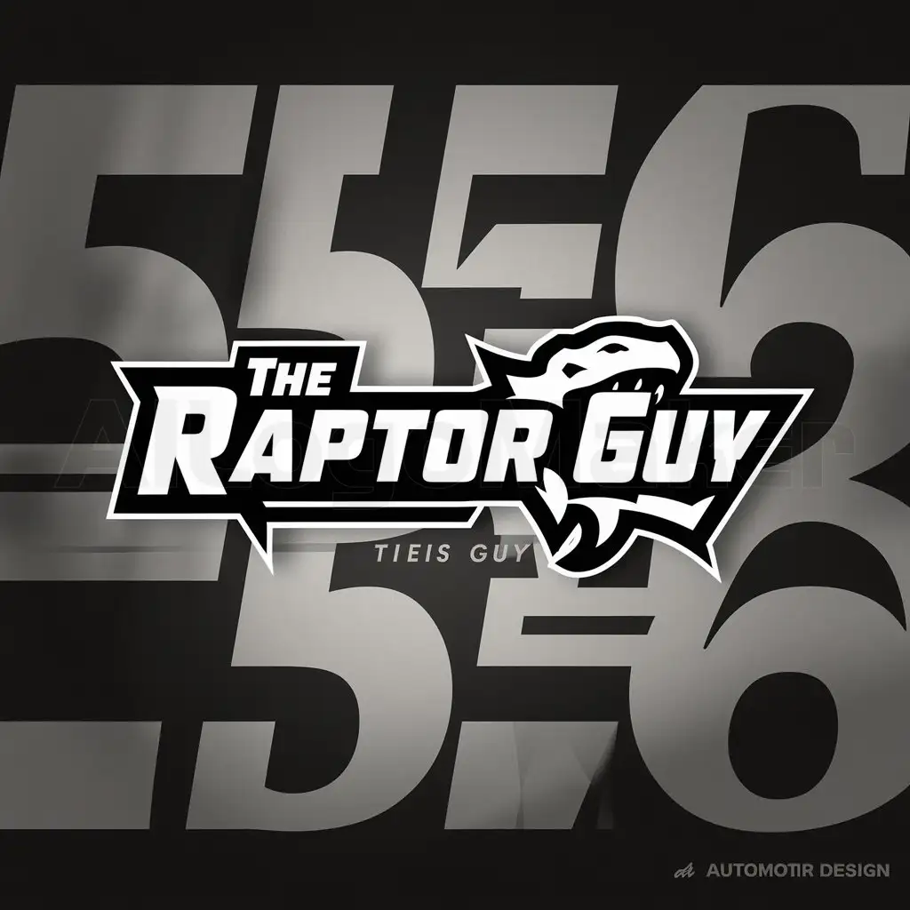 LOGO-Design-For-The-Raptor-Guy-Bold-Text-with-Numeric-Background-for-Automotive-Industry