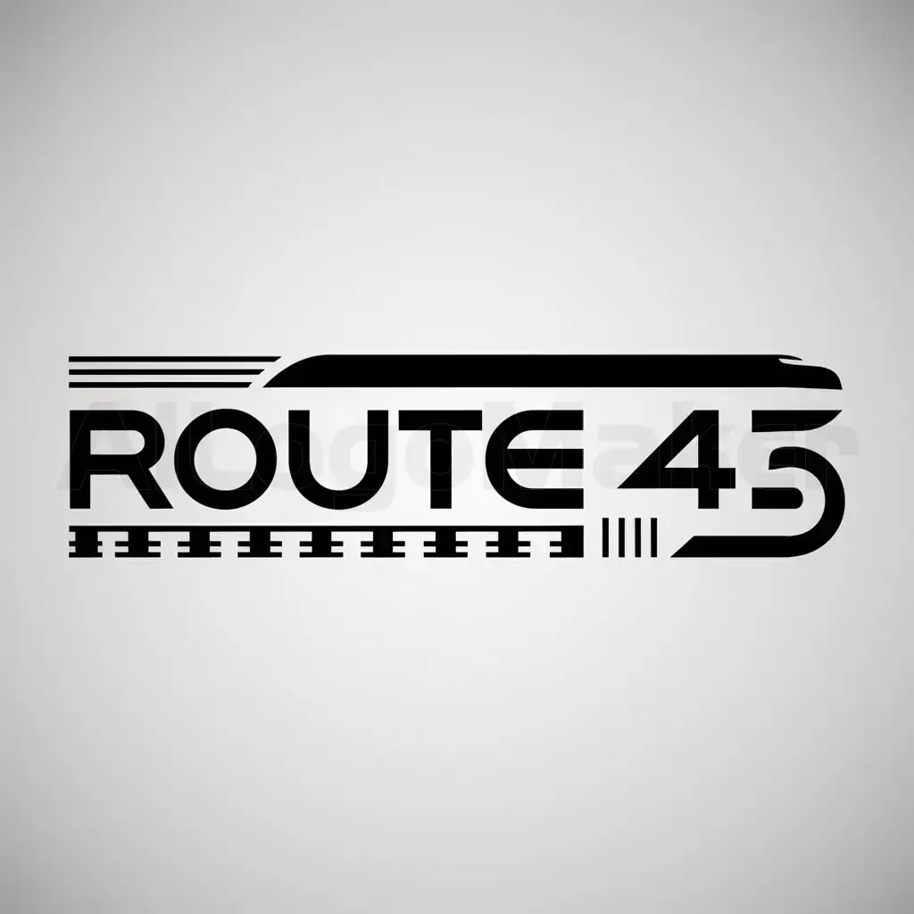 a logo design,with the text "ROUTE 43", main symbol:train metro,Minimalistic,be used in Others industry,clear background