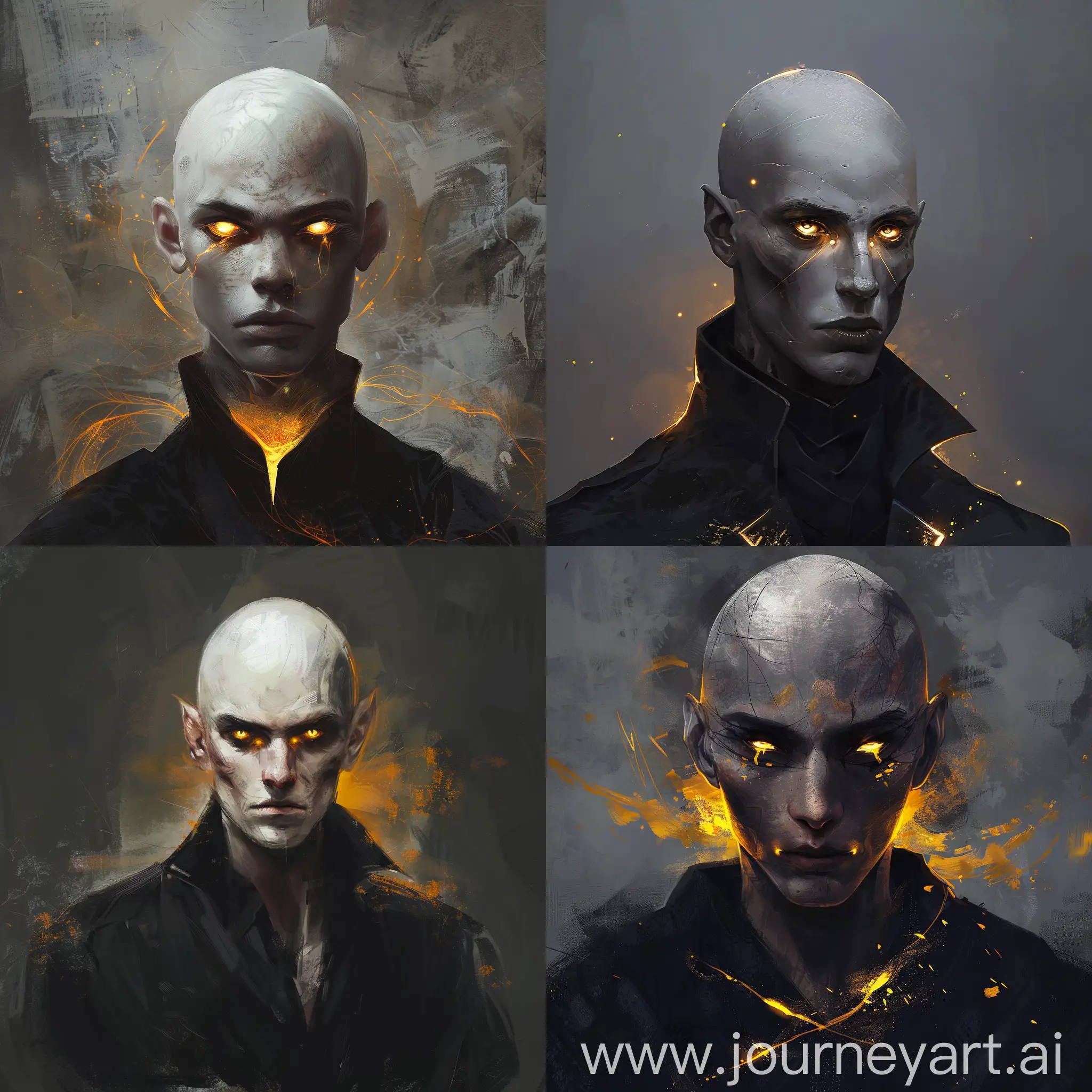 Fantasy-Art-Sinister-Bald-Man-with-Golden-Eyes