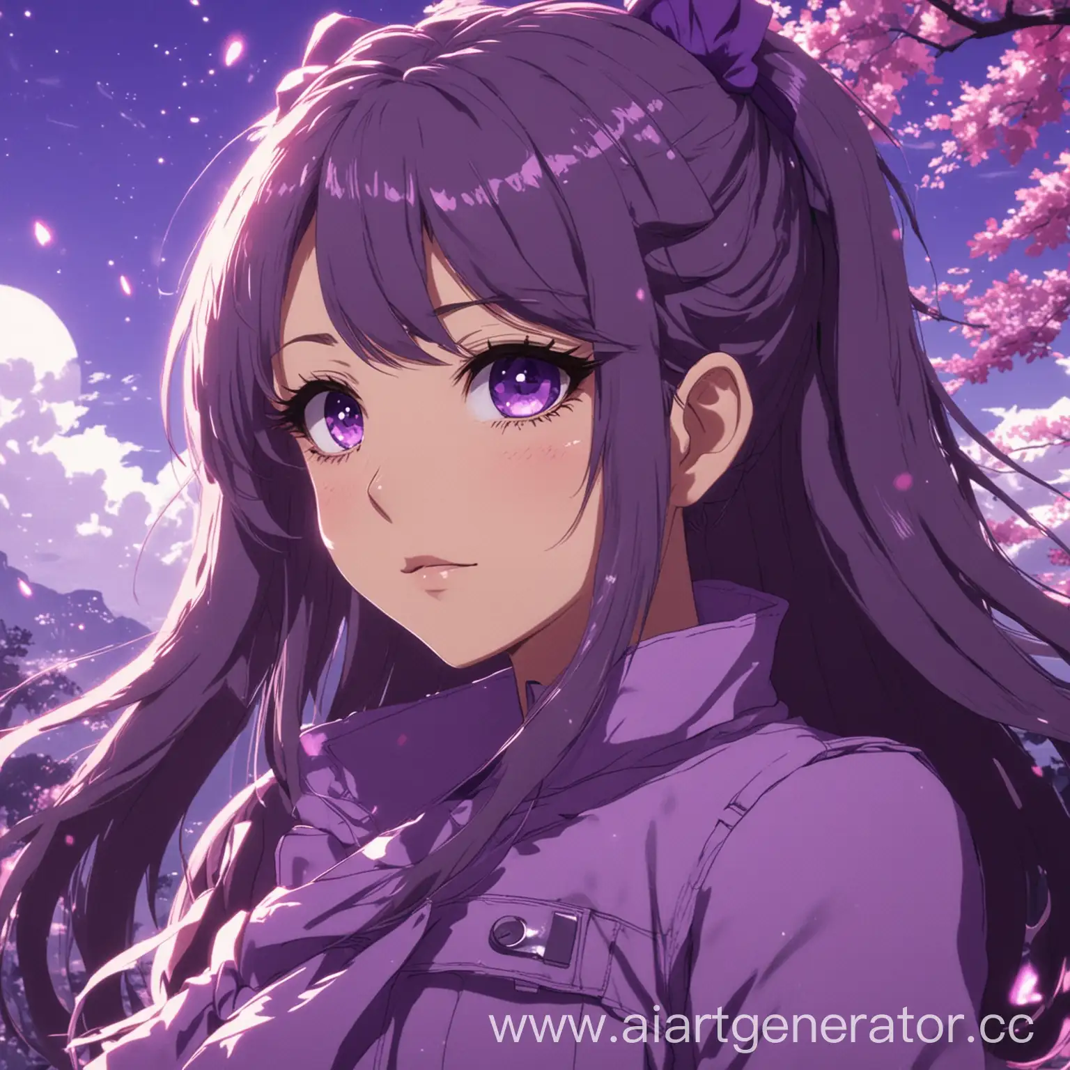Preview for a song in anime style all purple