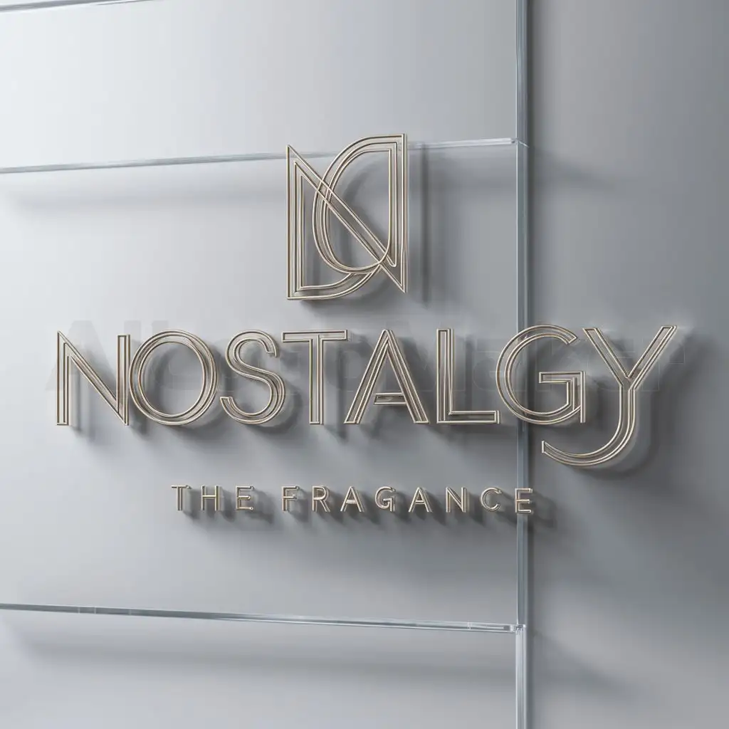 a logo design,with the text "nostalgy", main symbol:alphabets,complex,be used in fragrance industry,clear background